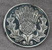 Round Brooch, Ornate Thistle