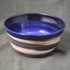 Black and White Bowl with Blue