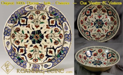 Pottery Comparison: Isnik 1600s Carnations