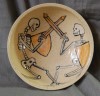 Macabre Warrior on Tan Bowl