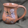 Skeleton Fiddler on Red Mug