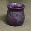 Matte-Patterned Triquetra, Purple on Black Mini Cup