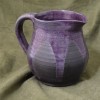 Matte-Patterned Gothic Arch, Purple on Black Pitcher