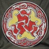 Triple Horse Red/Yellow Platter