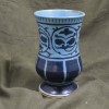 Turquoise Foliate Block Goblet