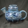 Turquoise Foliate Block Teapot